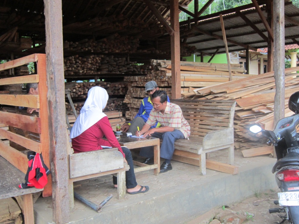 a sawmill where Mr. Kamil and Ms. Novita interviewed a respondent