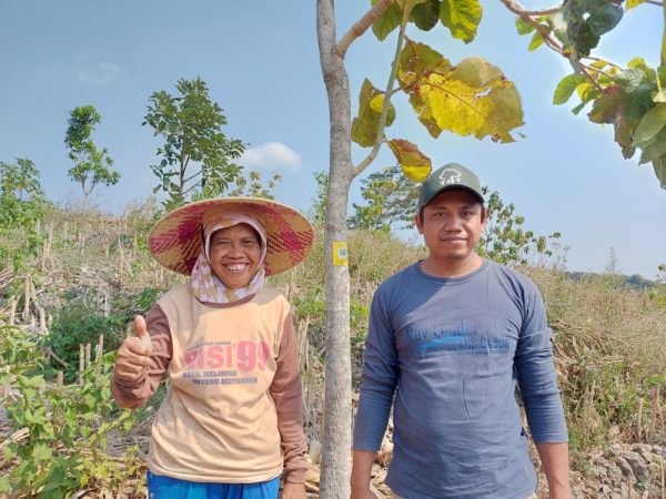 The barcode has been successfully affixed to a tree in the field of one of our farmer partners in Beketel Village, Pati, Central Java_Trees4Trees